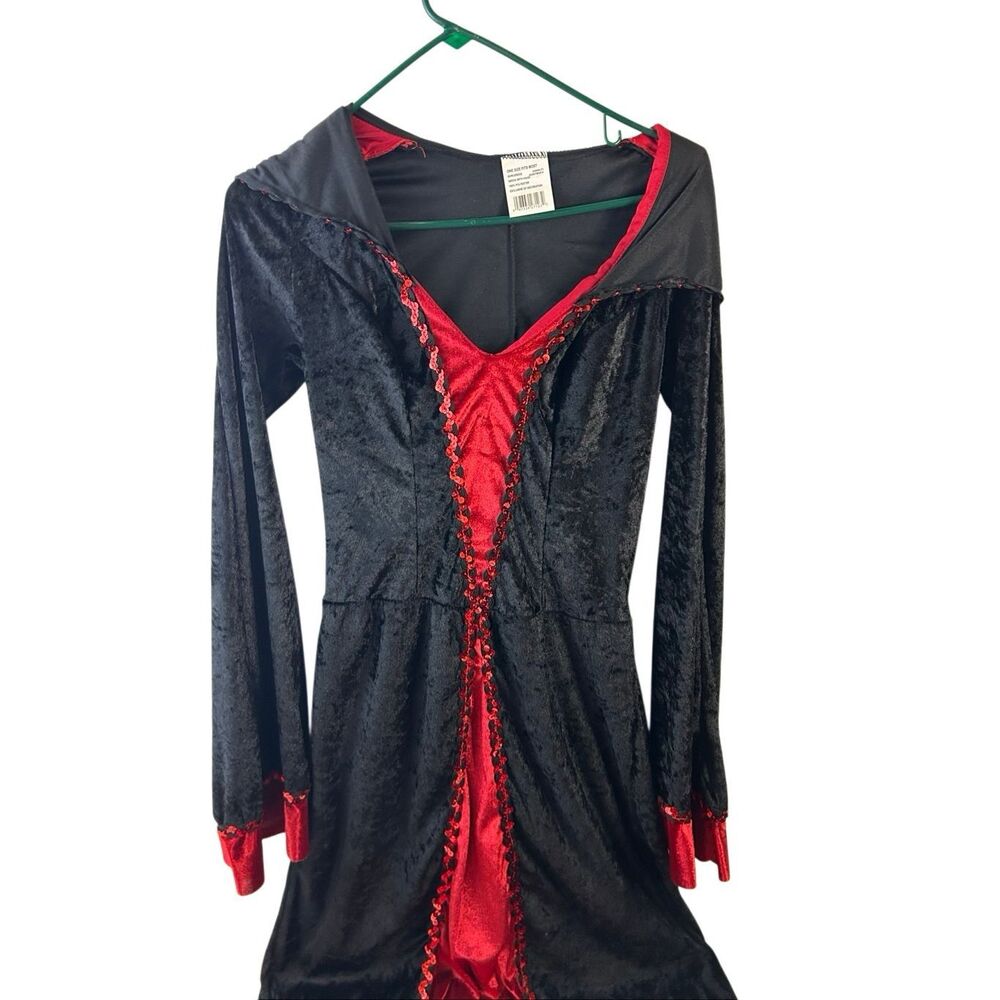 Sorceress black red‎ sequins witch Halloween dress os
